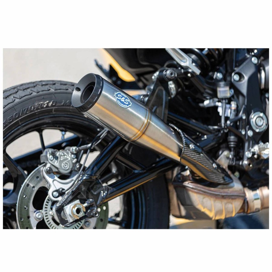 Exhaust * | S&S Cycle Grand National Slip-On Muffler With Carbon Fiber Heat Shield