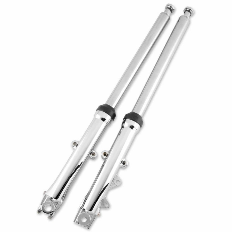 Suspension * | V-Twin Manufacturing Polished Single Disc Wide Glide Style Fork Legs