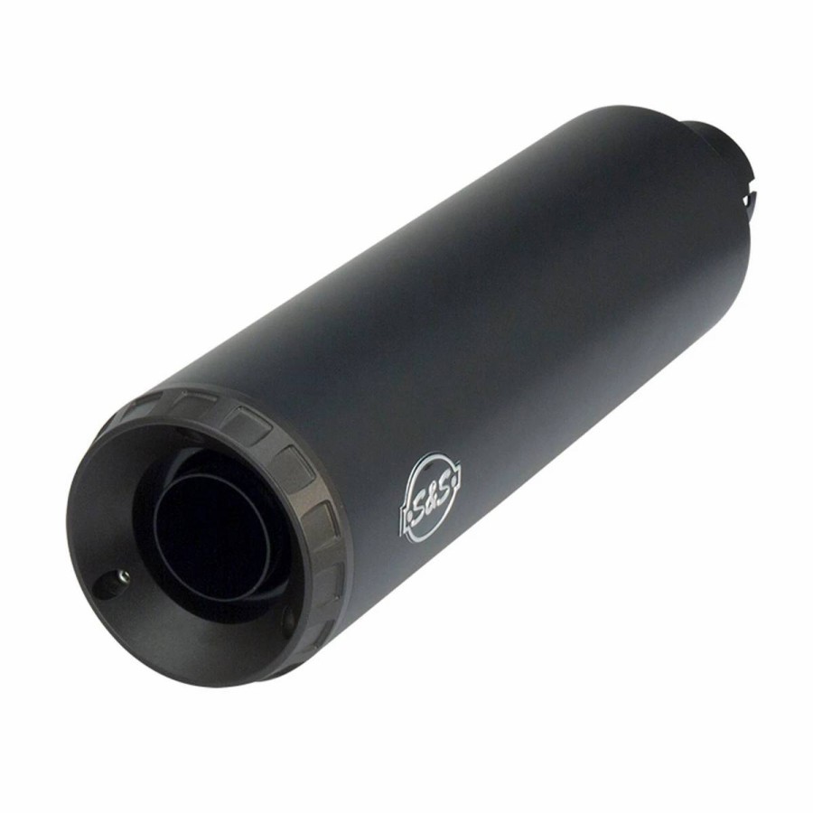 Exhaust * | S&S Cycle Grand National Black Slip-On Muffler