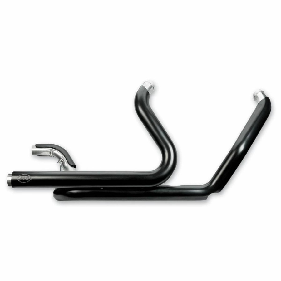 Exhaust * | S&S Cycle Power Tune Dual Header Exhaust With Black Heat Shields