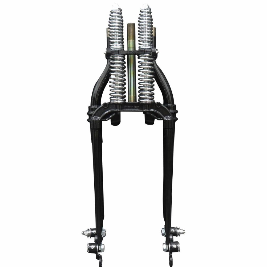 Suspension * | American Prime Manufacturing Inc. Reproduction Springer Front End Black With Chrome Springs