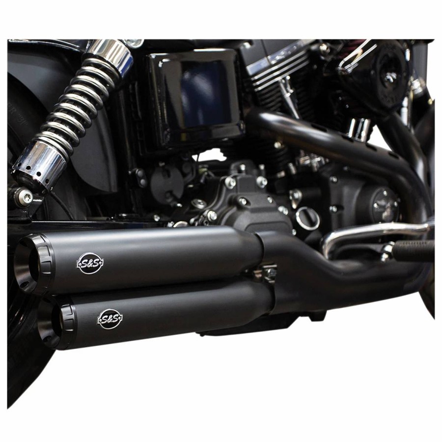 Exhaust * | S&S Cycle Grand National Black Slip-On Mufflers