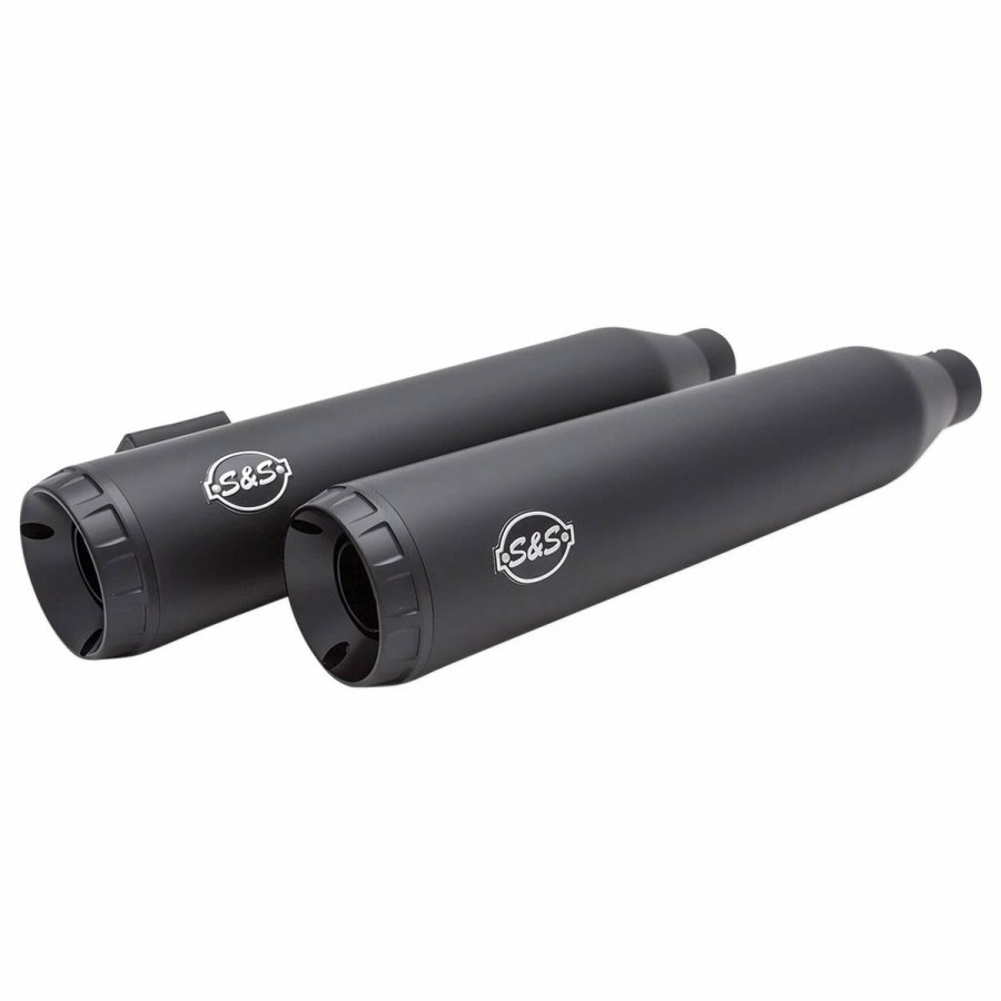 Exhaust * | S&S Cycle Grand National Black Slip-On Mufflers