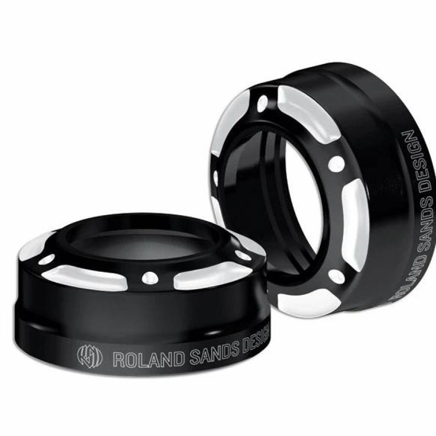 Suspension * | Roland Sands Design Misano Contrast Cut 49Mm Fork Dust Caps