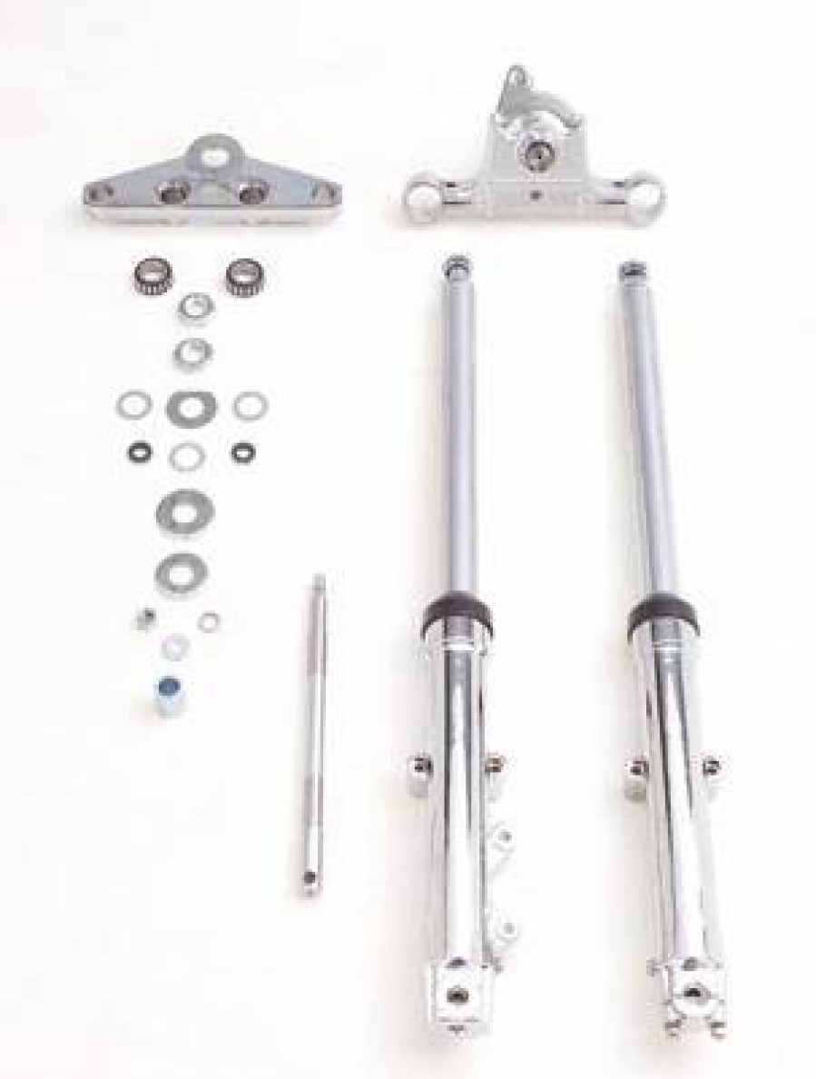 Suspension * | V-Twin Manufacturing Single Disc Wide Glide Style Fork Assembly