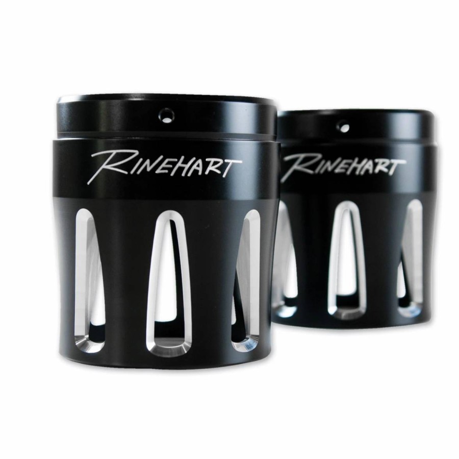 Exhaust * | Rinehart Racing 4 Moto Series Machined End Caps Merge Style Black