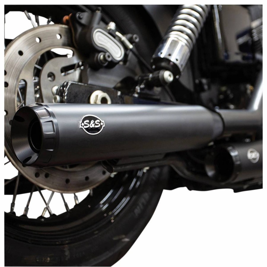 Exhaust * | S&S Cycle Grand National 3-1/4 Black Slip-On Mufflers