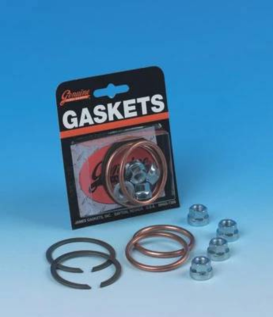 Exhaust * | Genuine James Gaskets Genuine James Exhaust Gasket Kit With Copper Crush Rings