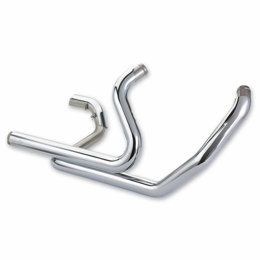 Exhaust * | S&S Cycle Power Tune Dual Header Exhaust With Chrome Heat Shields