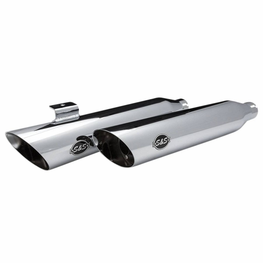 Exhaust * | S&S Cycle 3-1/4 Slash Cut Chrome Slip-On Mufflers