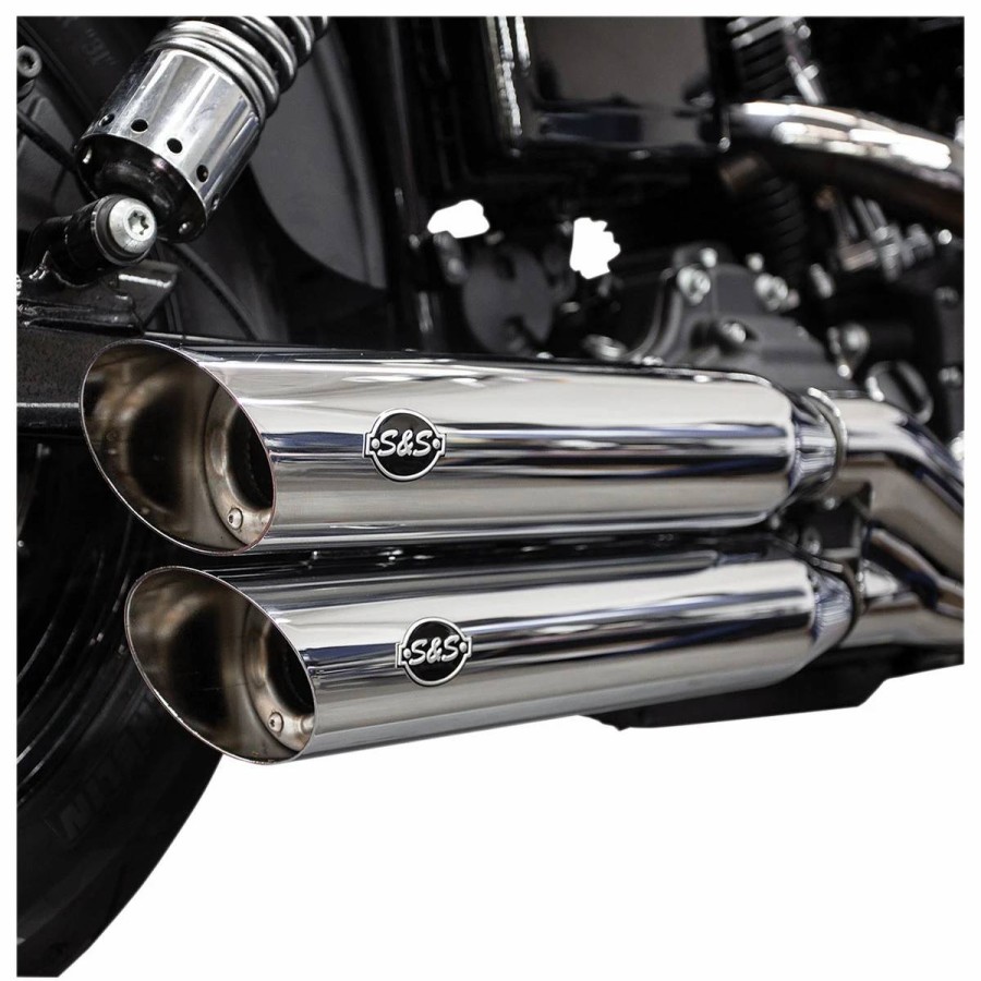 Exhaust * | S&S Cycle 3-1/4 Slash Cut Chrome Slip-On Mufflers