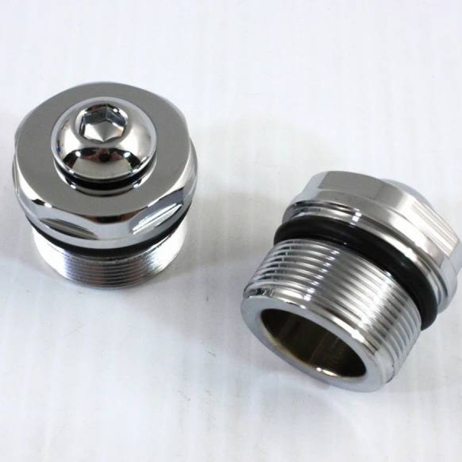 Suspension * | V-Twin Manufacturing E-Z Fill Fork Tube Top Plugs