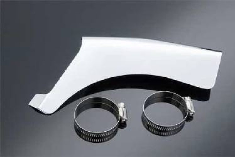 Exhaust * | V-Twin Manufacturing Chrome Heat Shield Left Vertical