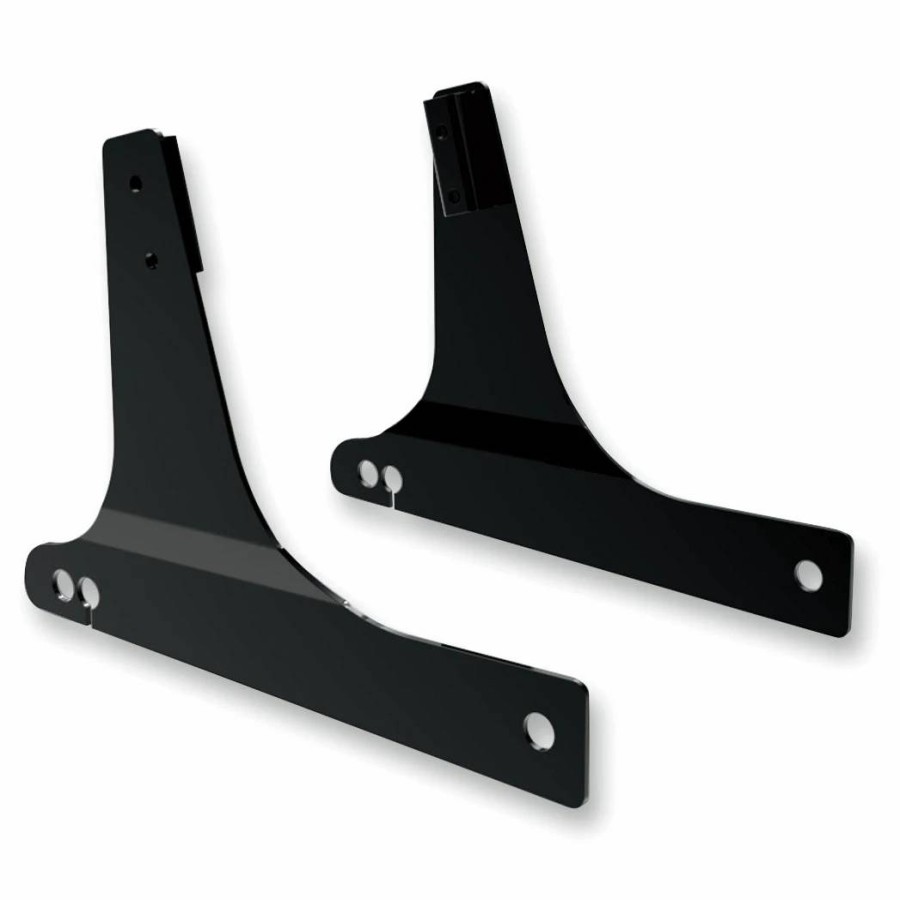 Seats & Backrests * | Drag Specialties Black Sissy Bar Side Plates