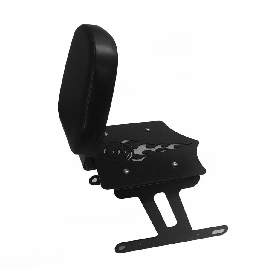 Seats & Backrests * | Bdd Custom Black 8 Ball Luggage Rack W/Backrest For Solo Seat