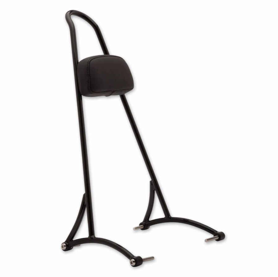 Seats & Backrests * | Burly Brand Black Tall Sissy Bar With Pad