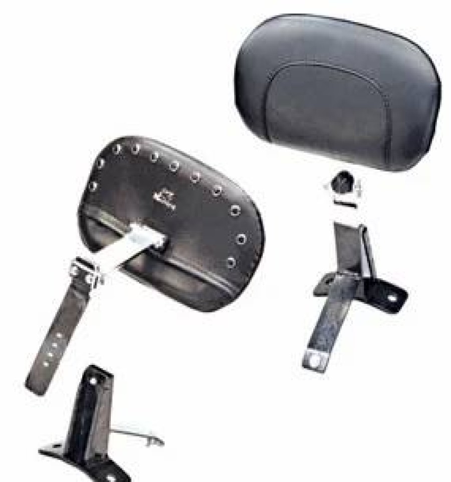 Seats & Backrests * | Mustang Smooth Driver Backrest Kit With Black Pearl Studs