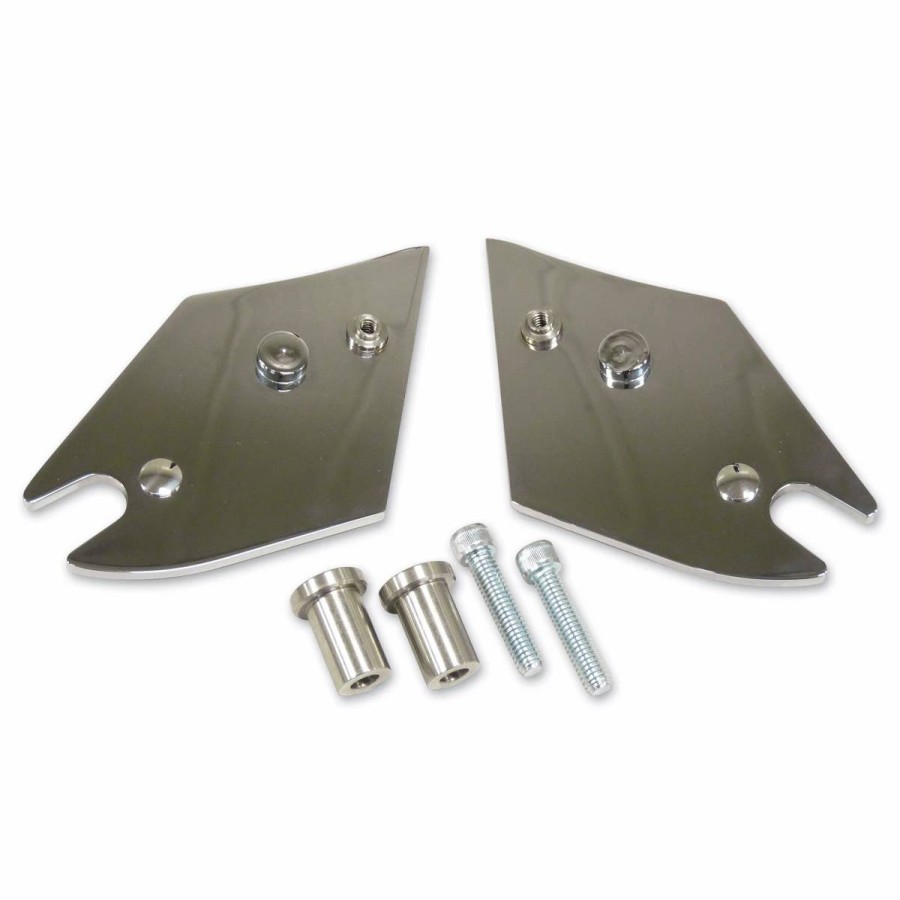 Seats & Backrests * | Fbi Fat Baggers Chrome Backrest Tab Relocation Kit