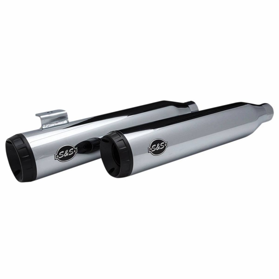 Exhaust * | S&S Cycle Grand National Chrome Slip-On Mufflers