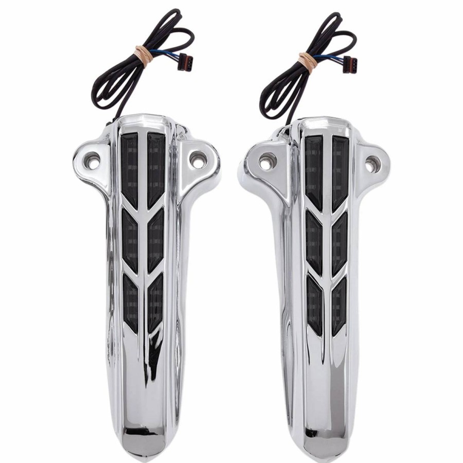 Suspension * | Ciro Chrome Lighted Forkini Lower Leg Covers